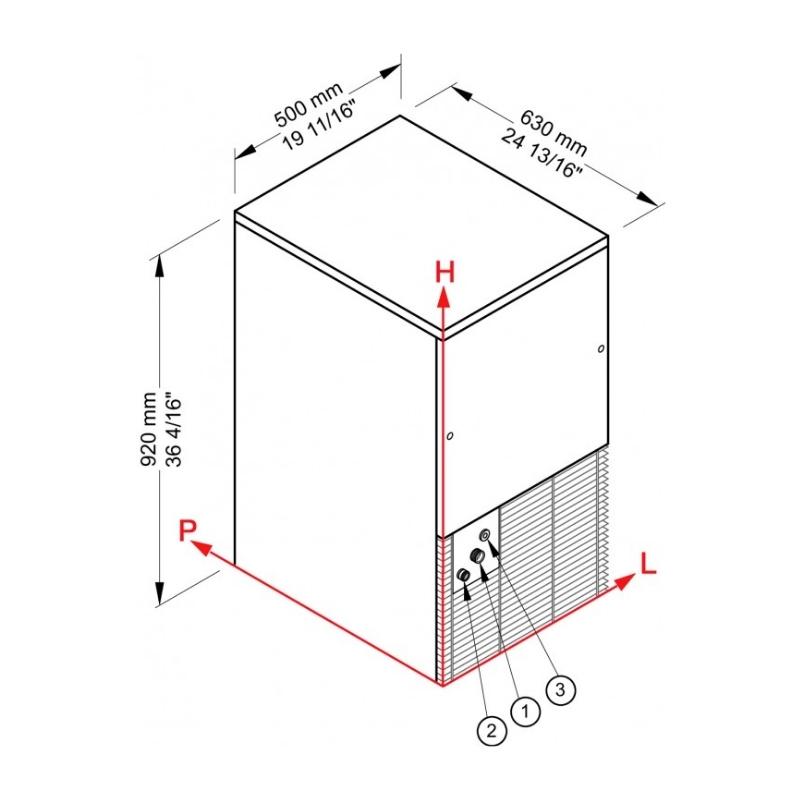 Brema DSS 42 48 Kg/Gün Hazneli Küp Buz Makinesi